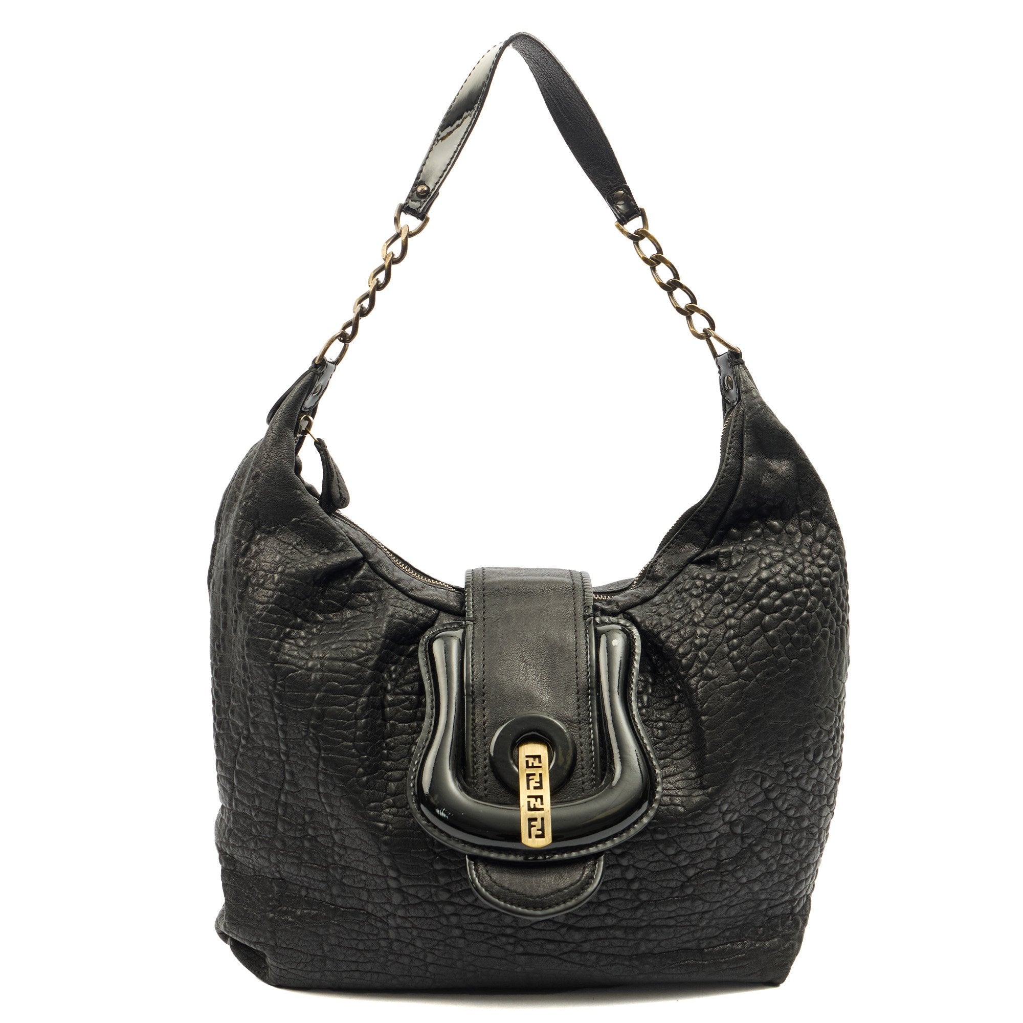 Fendi Shoulder Bag B Bag in Black, Leather