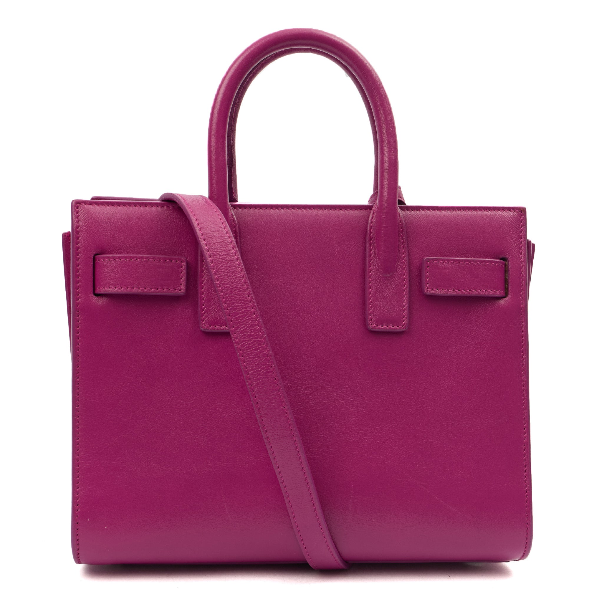 Saint Laurent Tote Sac de Jour Nano in Pink, Calfskin Leather
