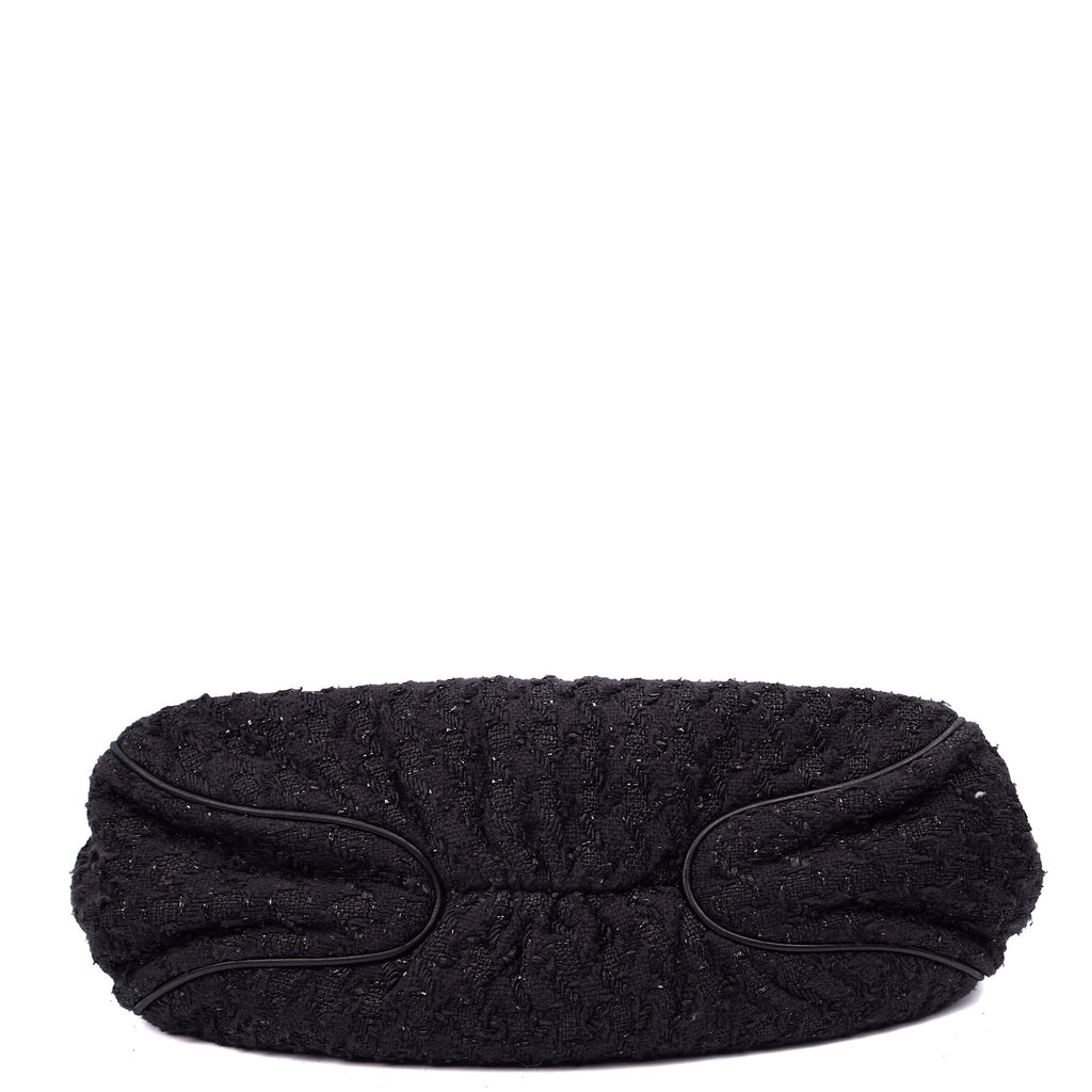 Chanel Top Handle Tweed Top Handle in Black, Fabric