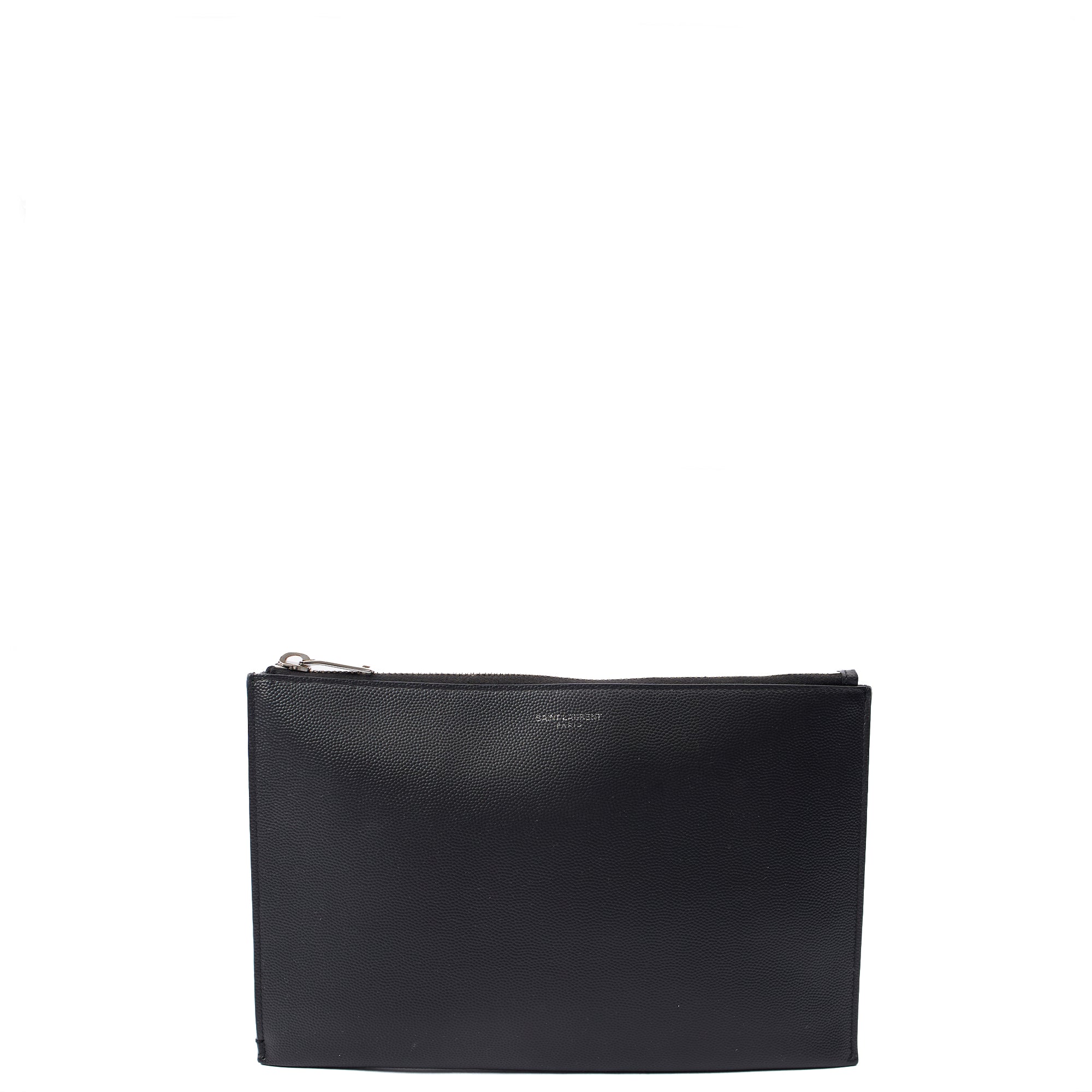 Saint Laurent Clutch Pouch in Black, Leather