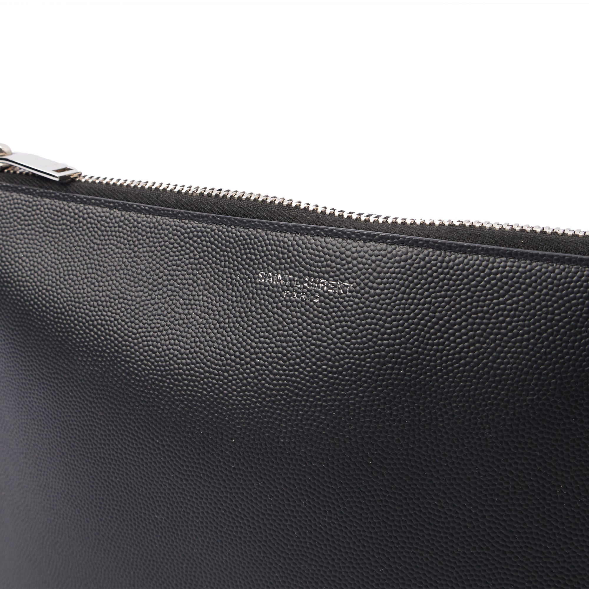 Saint Laurent Clutch Pouch in Black, Leather