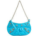 Balenciaga Cross Body Le Cagole S in Blue, Exotic Effect Leather