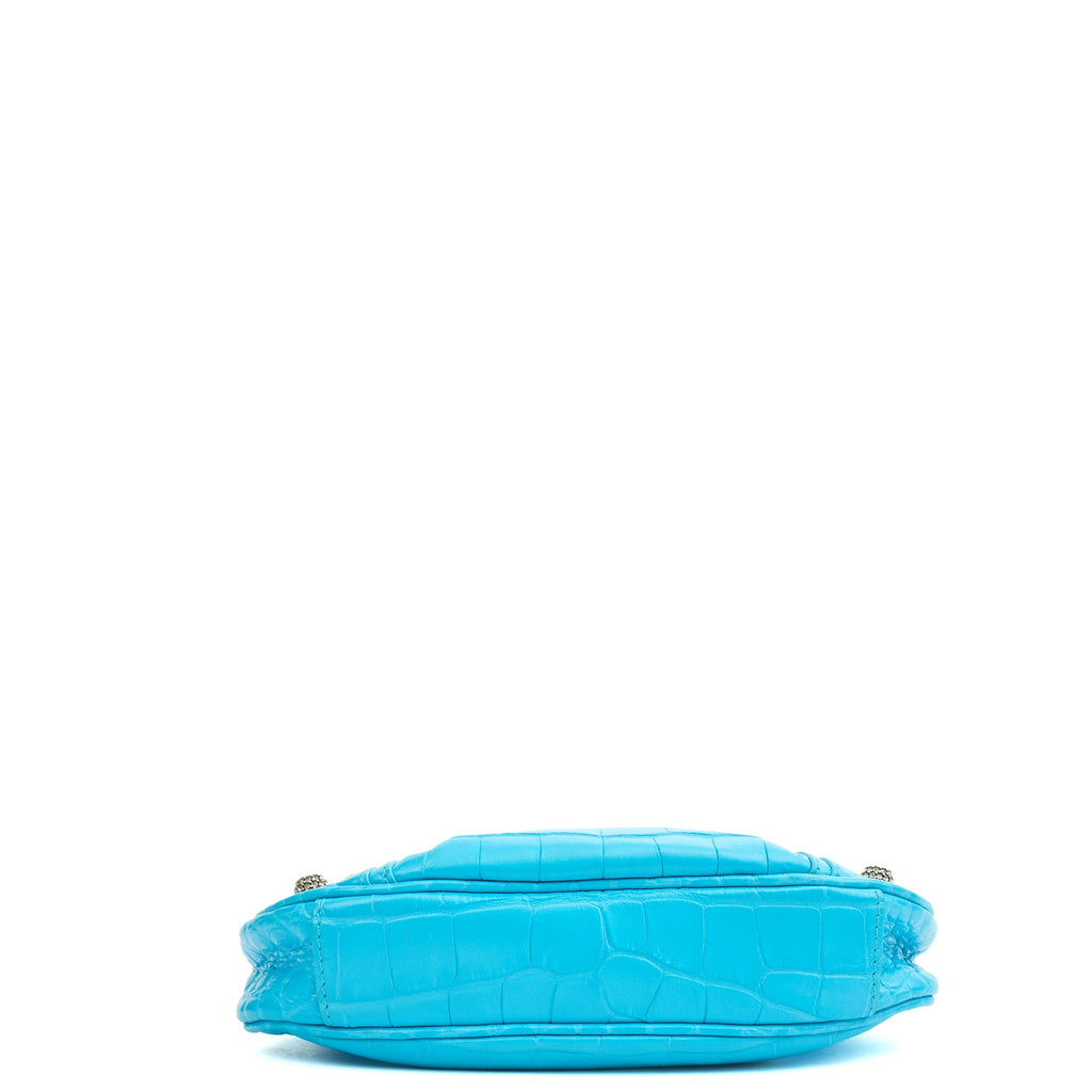 Balenciaga Cross Body Le Cagole S in Blue, Exotic Effect Leather
