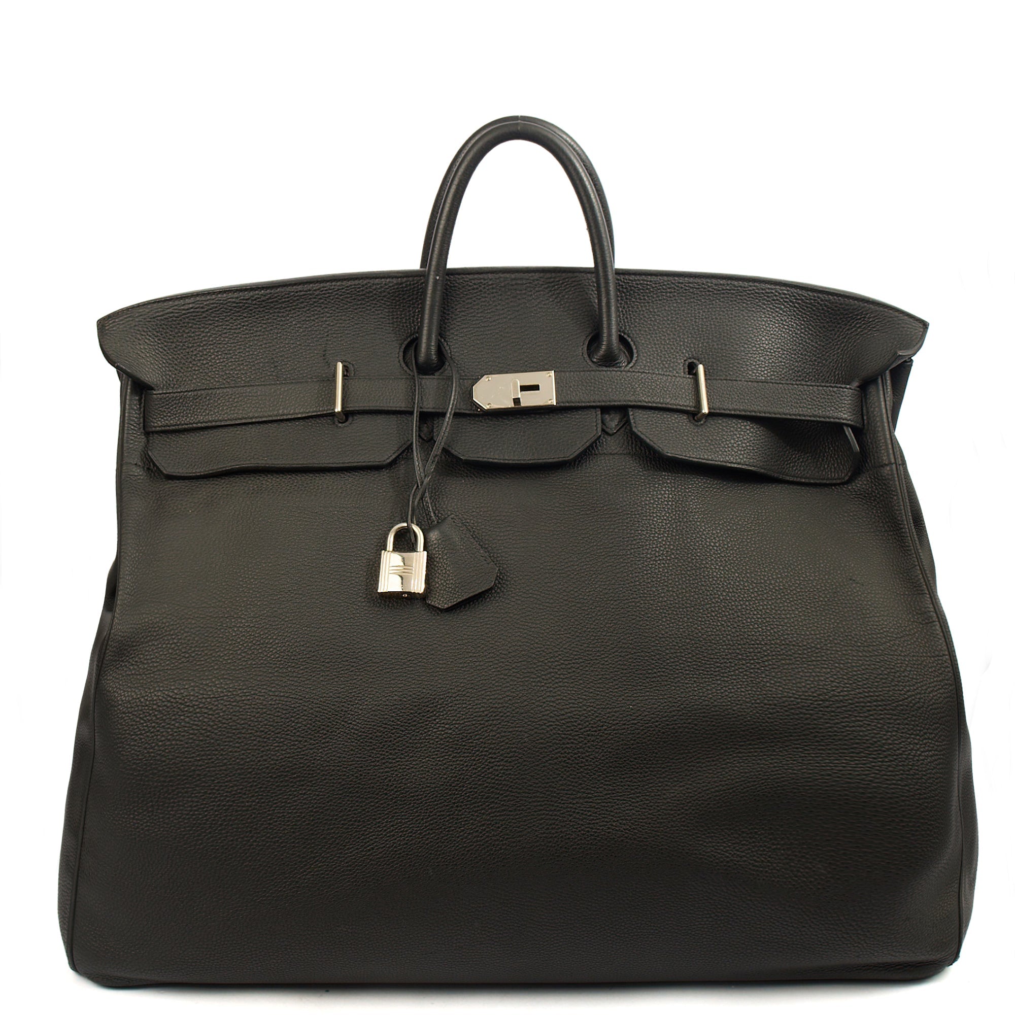 Hermes Tote HAC 60 in Black, Togo Leather