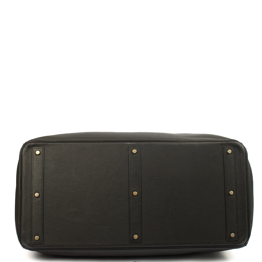 Hermes Tote HAC 60 in Black, Togo Leather