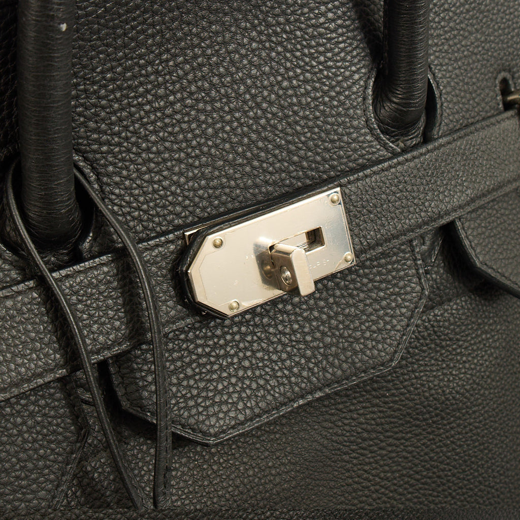 Hermes Tote HAC 60 in Black, Togo Leather