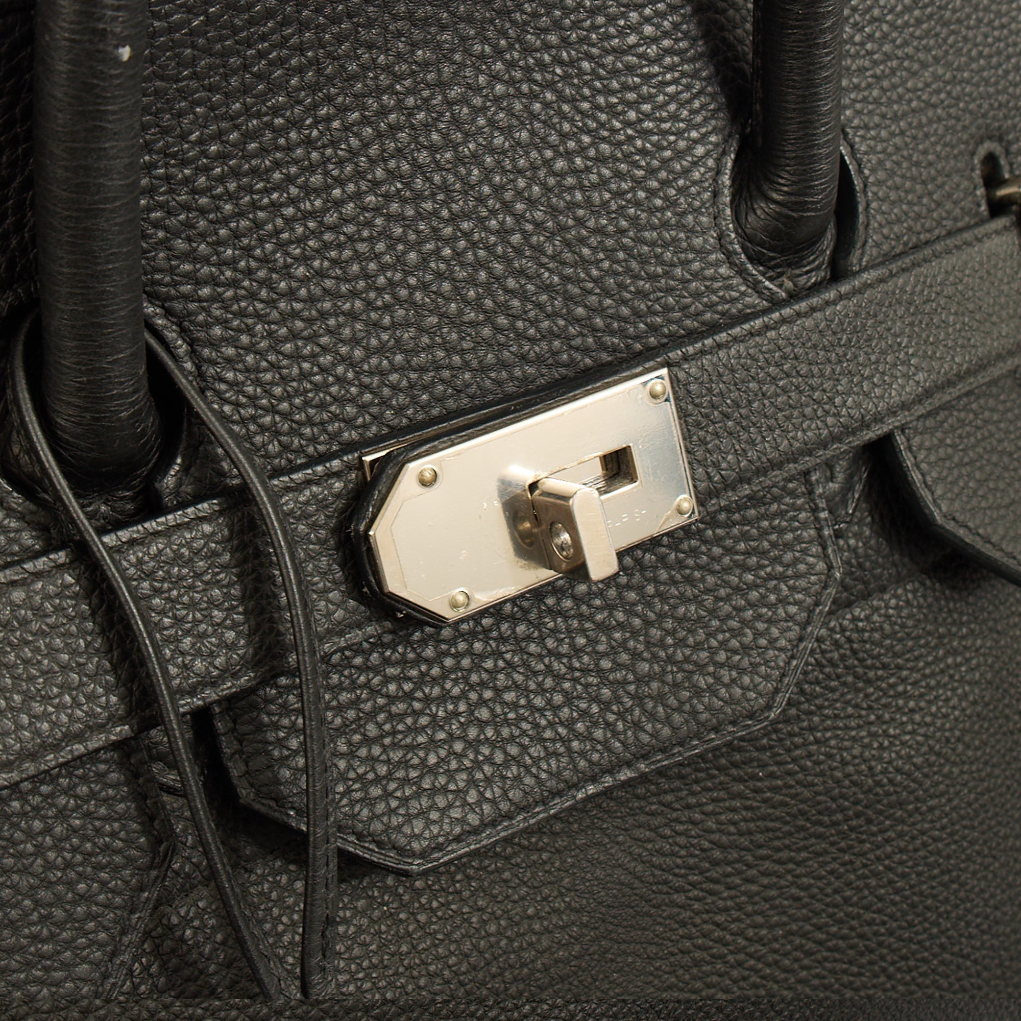 Hermes Tote HAC 60 in Black, Togo Leather