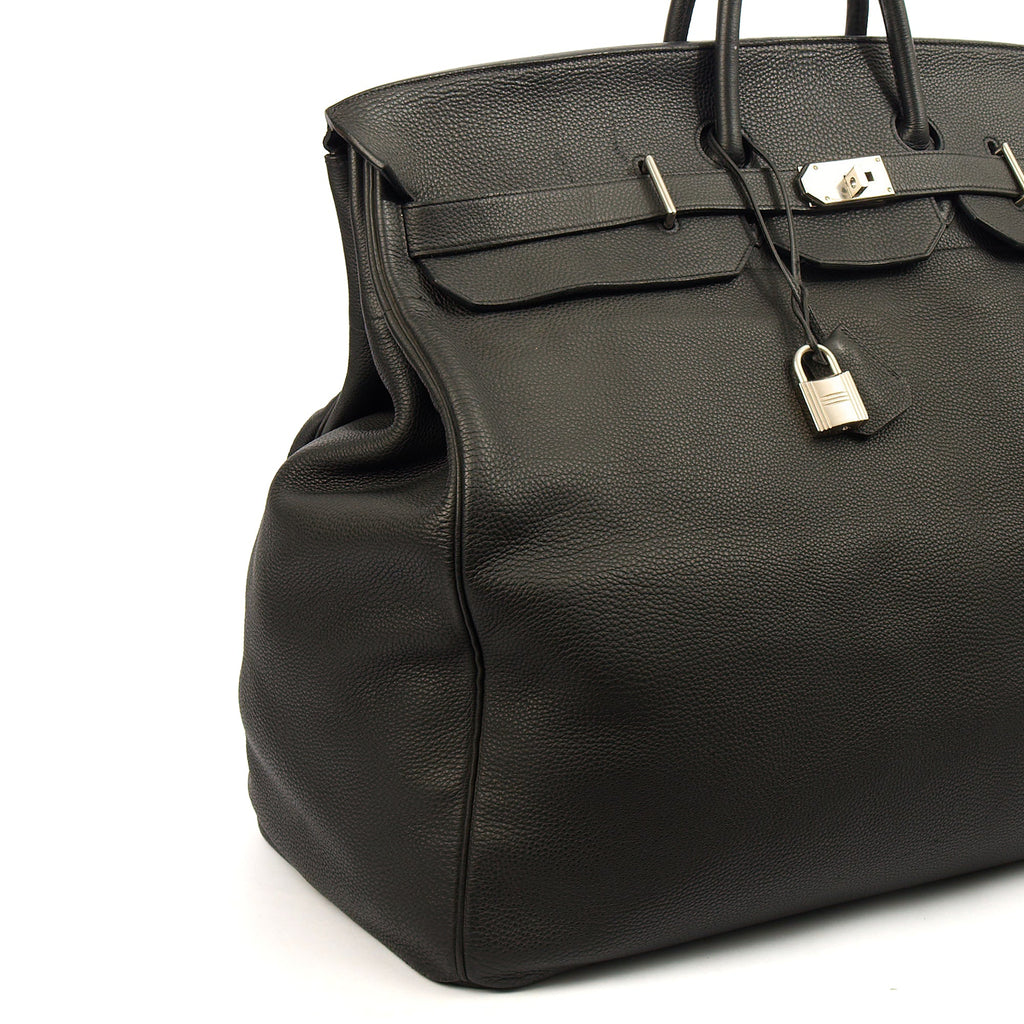 Hermes Tote HAC 60 in Black, Togo Leather