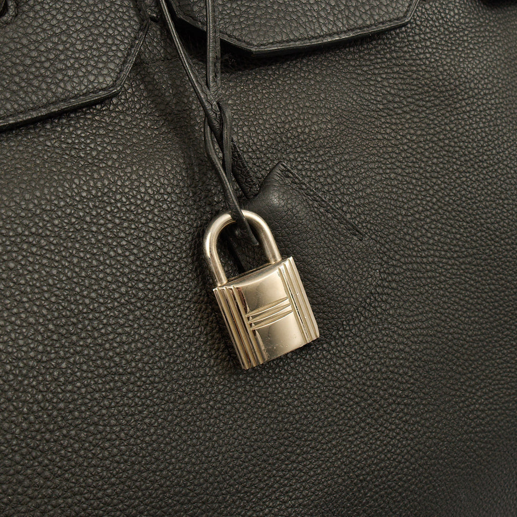 Hermes Tote HAC 60 in Black, Togo Leather