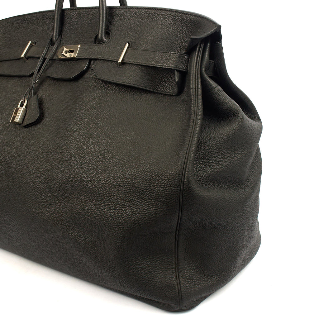 Hermes Tote HAC 60 in Black, Togo Leather