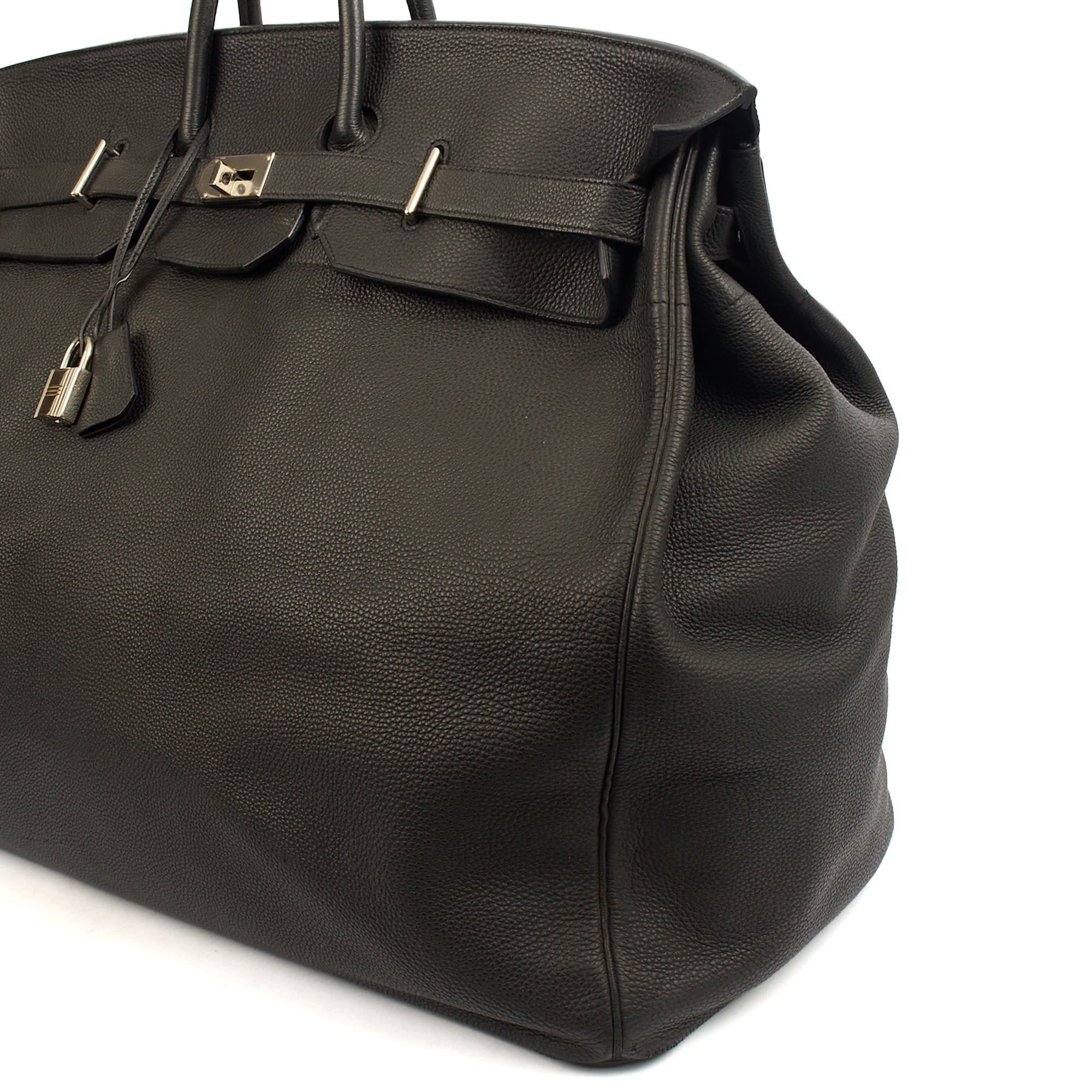 Hermes Tote HAC 60 in Black, Togo Leather