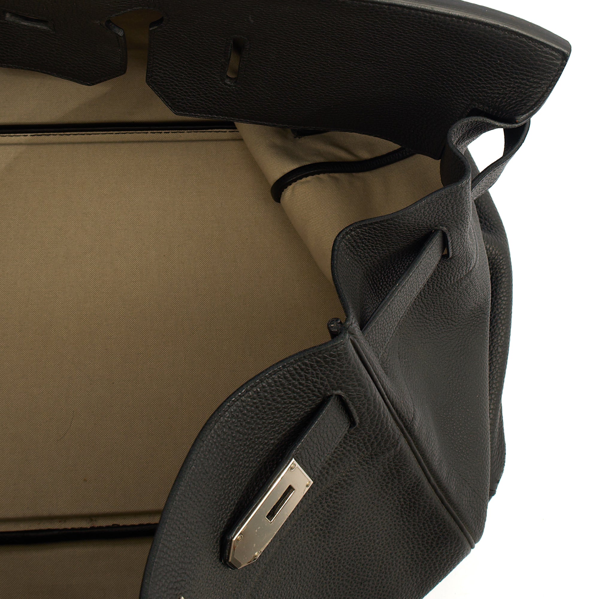 Hermes Tote HAC 60 in Black, Togo Leather