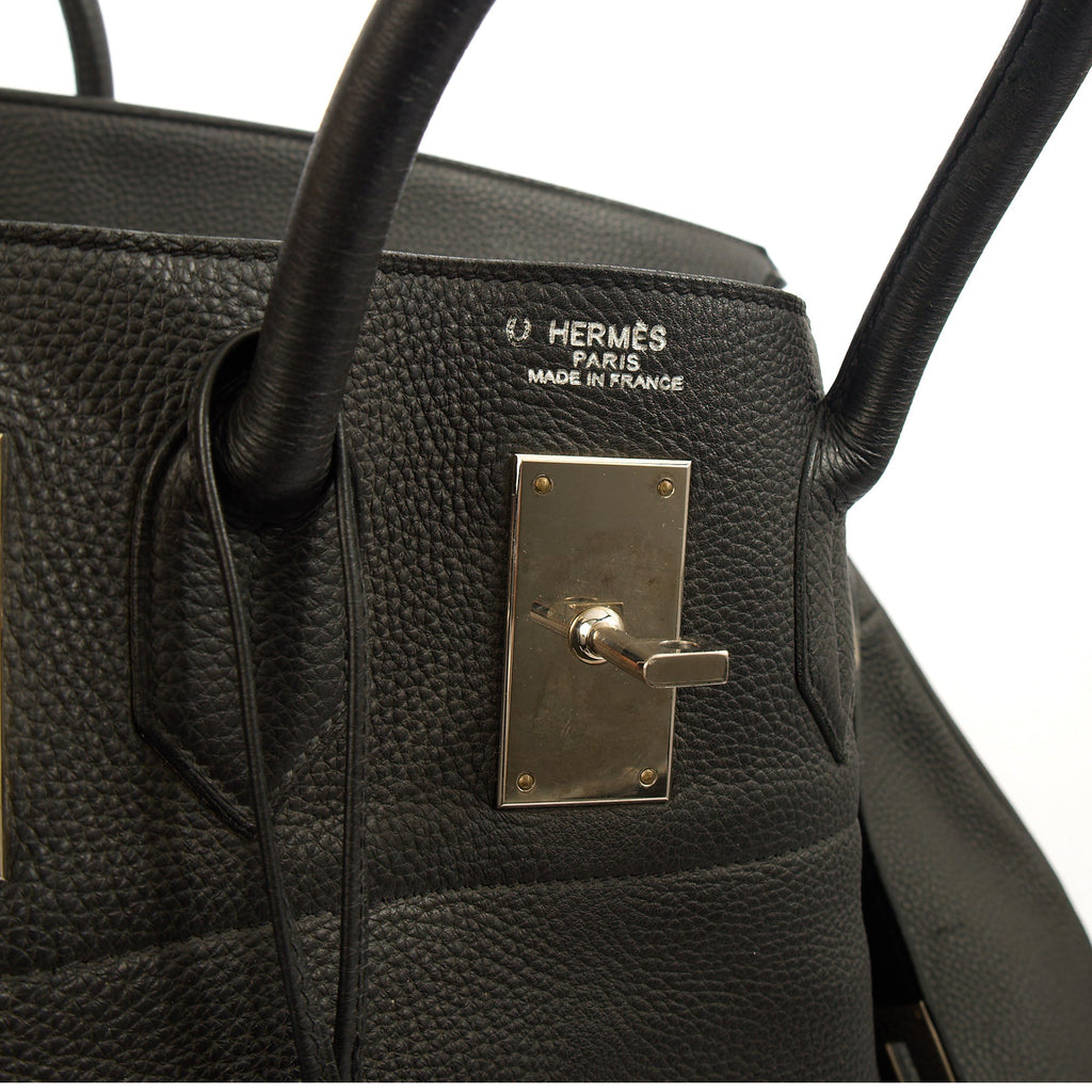 Hermes Tote HAC 60 in Black, Togo Leather