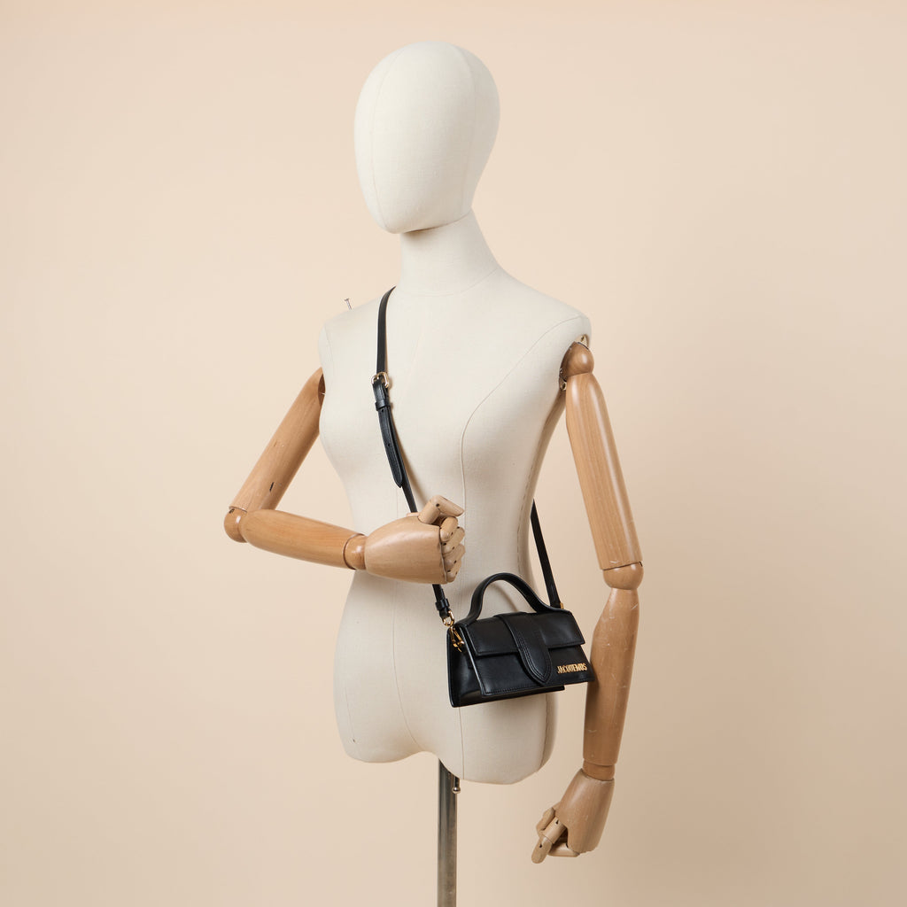 Jacquemus Cross Body Le Bambino in Black, Leather