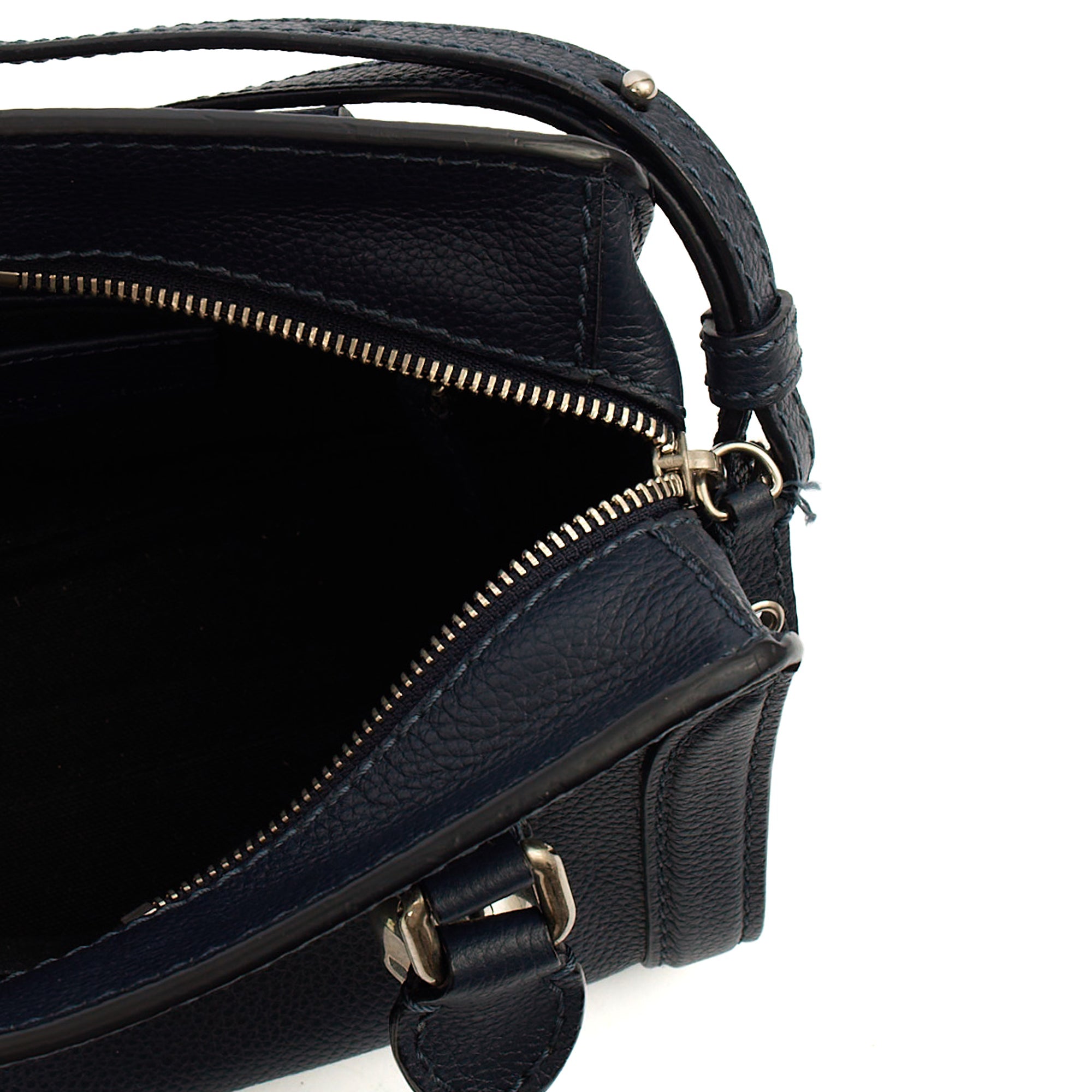 Alexander McQueen Cross Body Skull Bag - Small in Navy, Leather