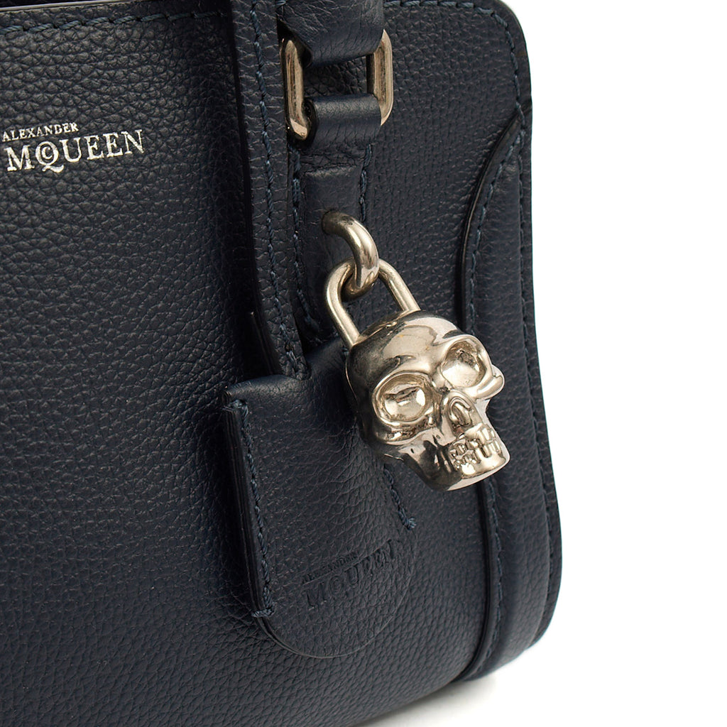 Alexander McQueen Cross Body Skull Bag - Small in Navy, Leather
