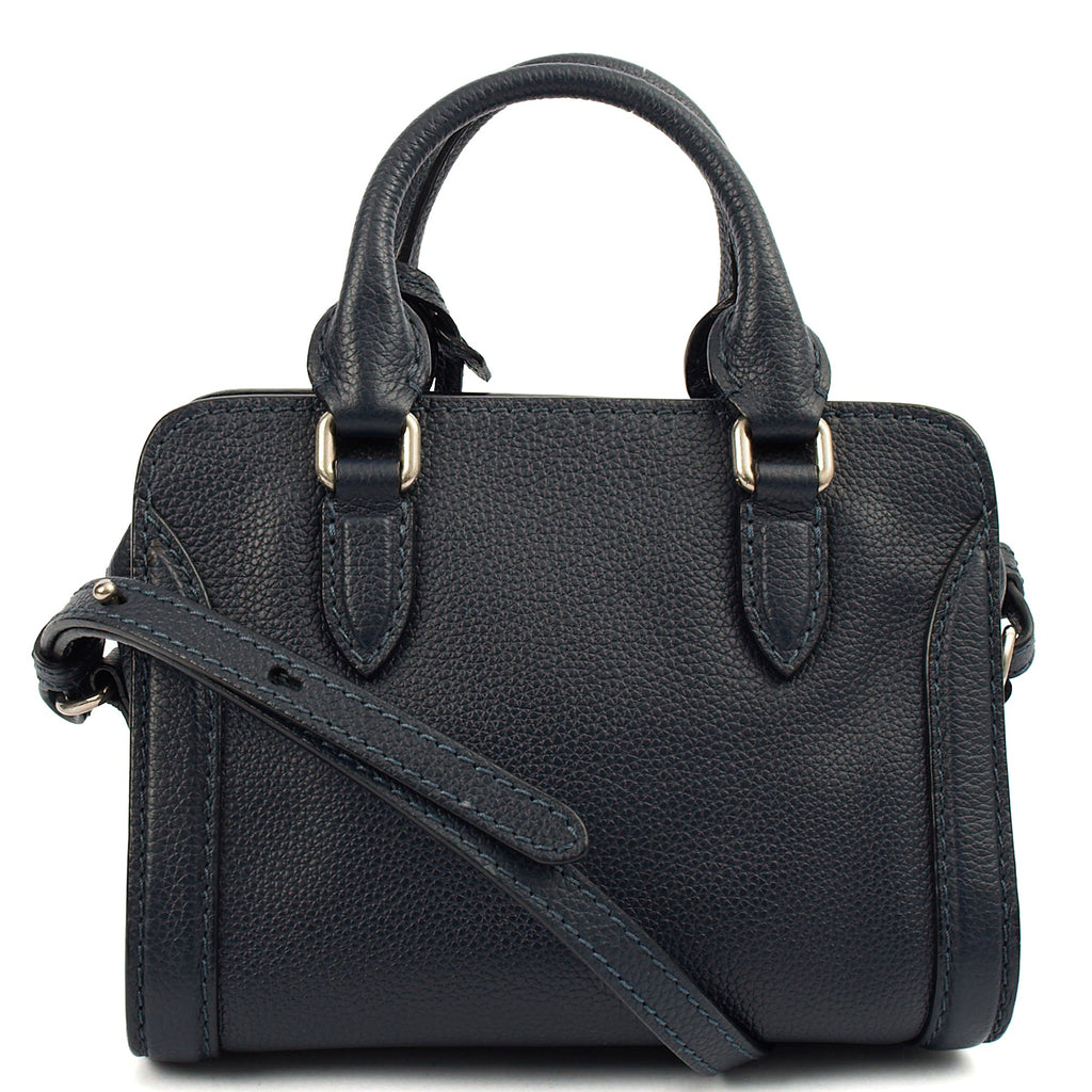 Alexander McQueen Cross Body Skull Bag - Small in Navy, Leather