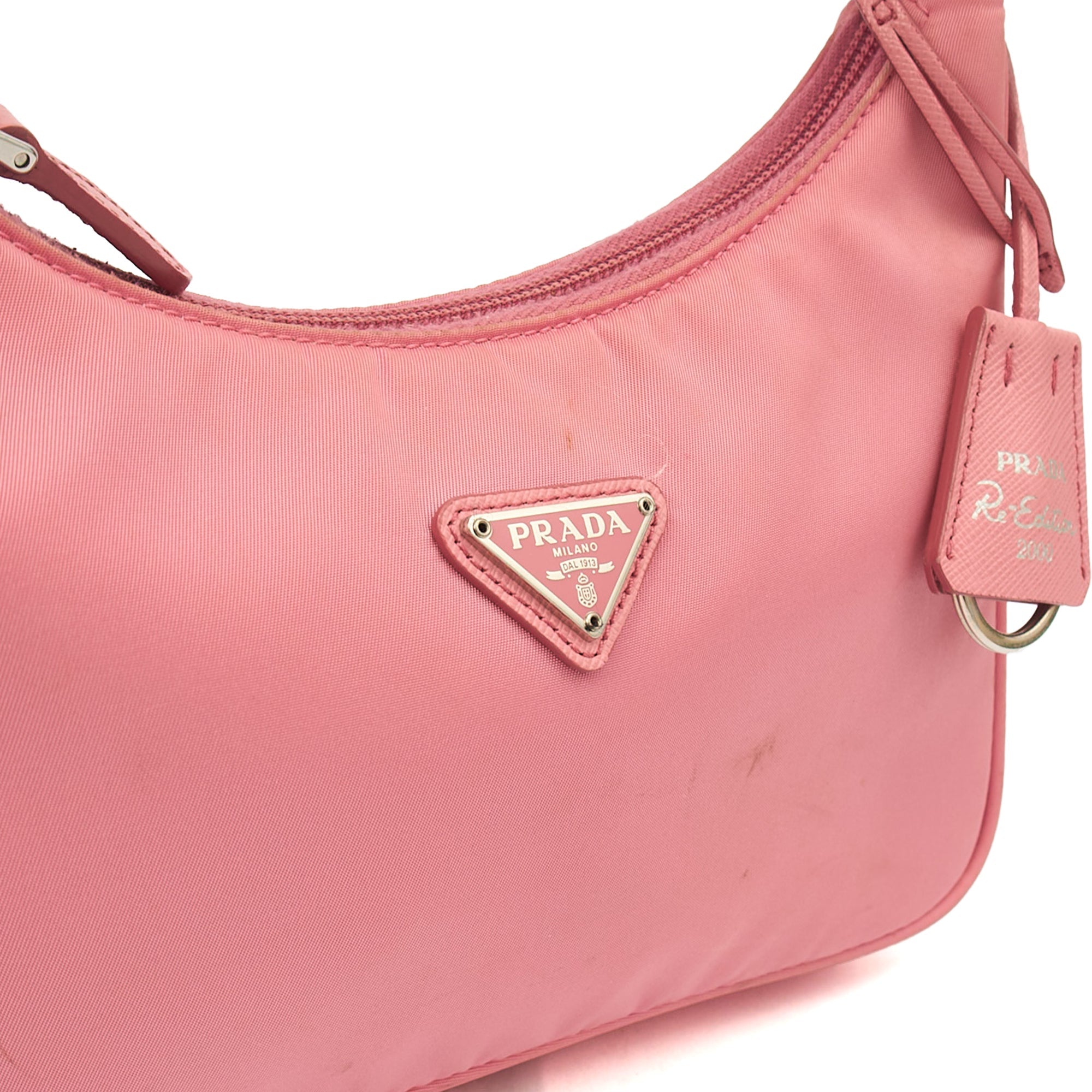 Prada Mini Bag Re-edition 2000 Nylon Mini Bag in Pink, Nylon
