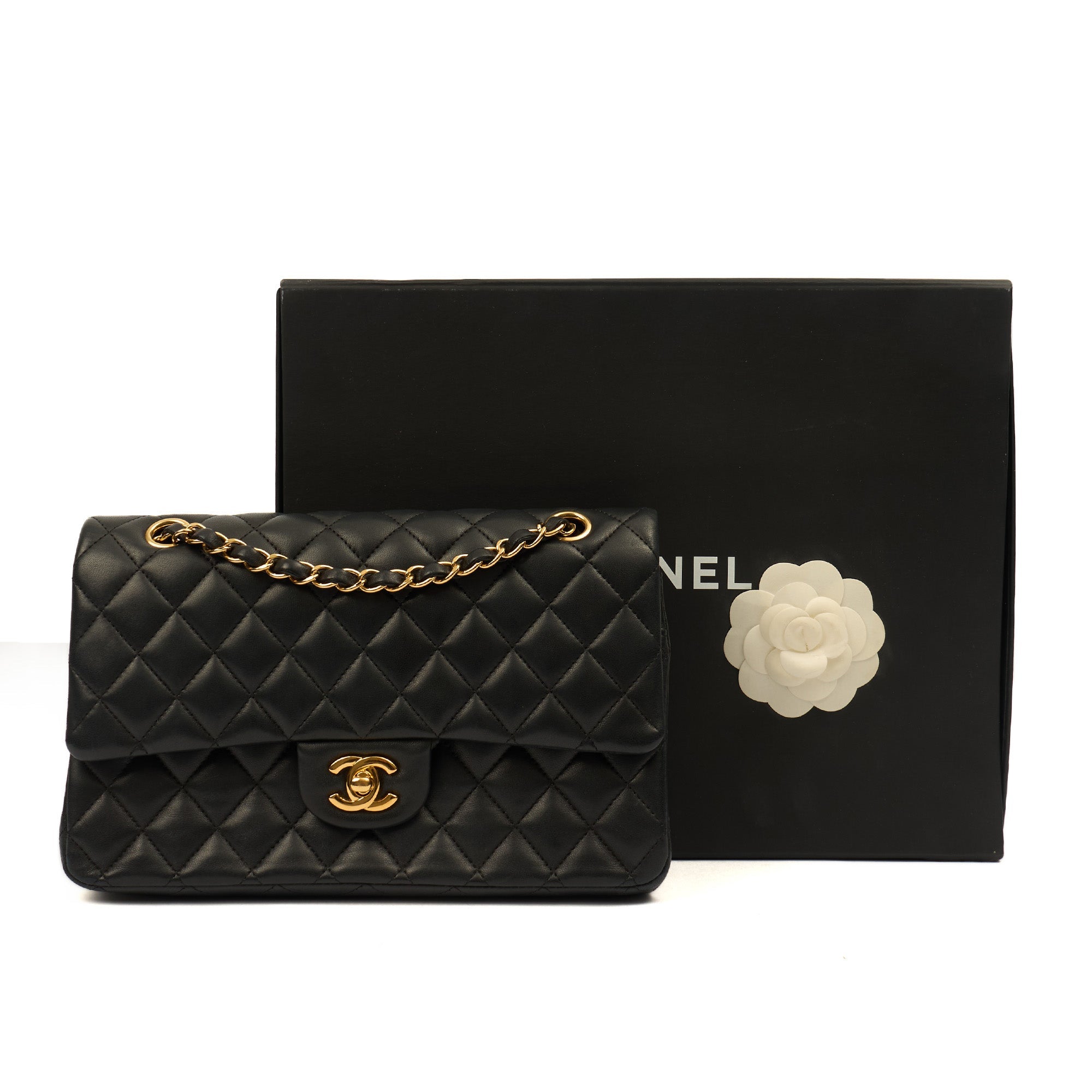 Chanel Classic Double Flap - Medium in Black, Lambskin Leather
