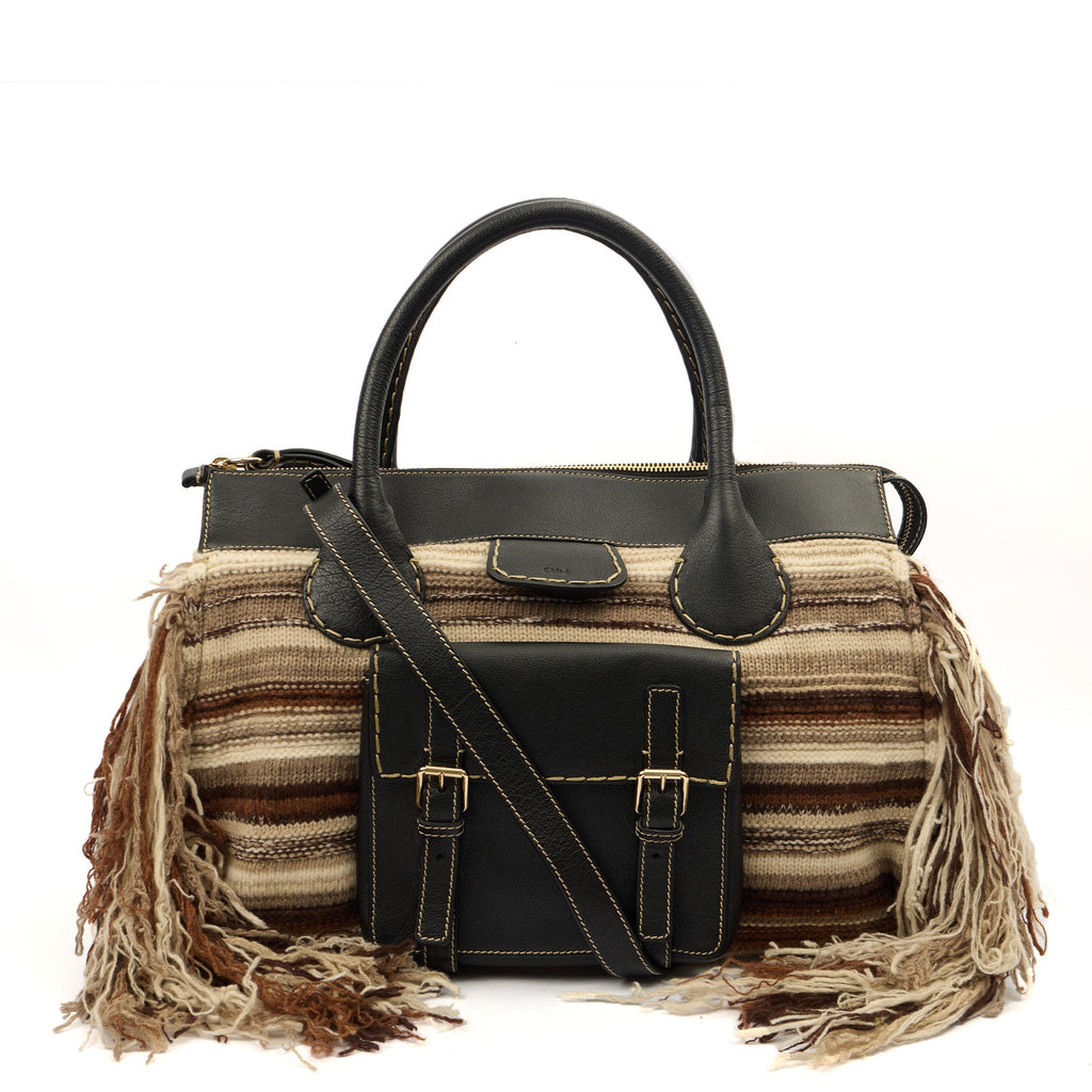 Chloe Tote Edith - Shoulder Bag in Neutral, Fabric