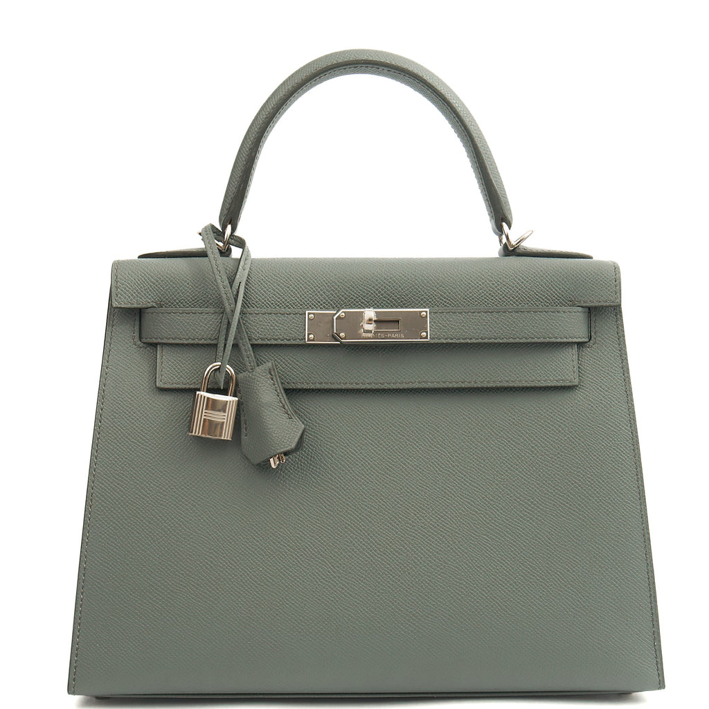 Hermes Tote Kelly 28 in Verte Amande, Epsom Leather