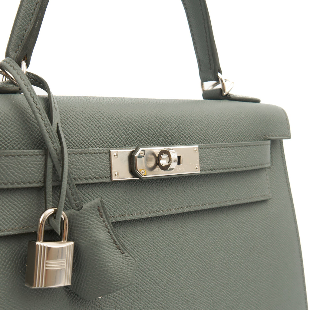 Hermes Tote Kelly 28 in Verte Amande, Epsom Leather