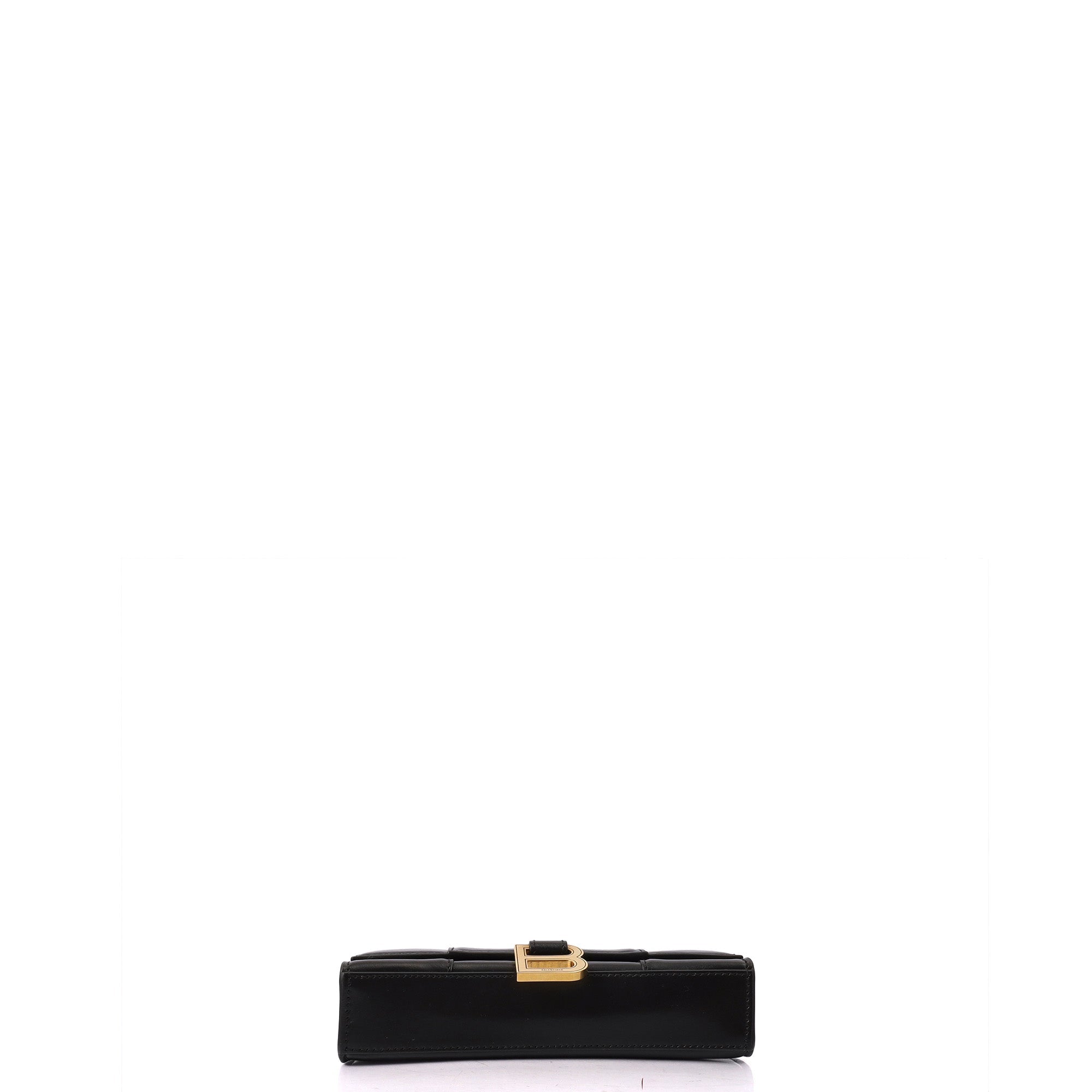 Balenciaga Shoulder Bag Hourglass Wallet on Chain in Black, Leather