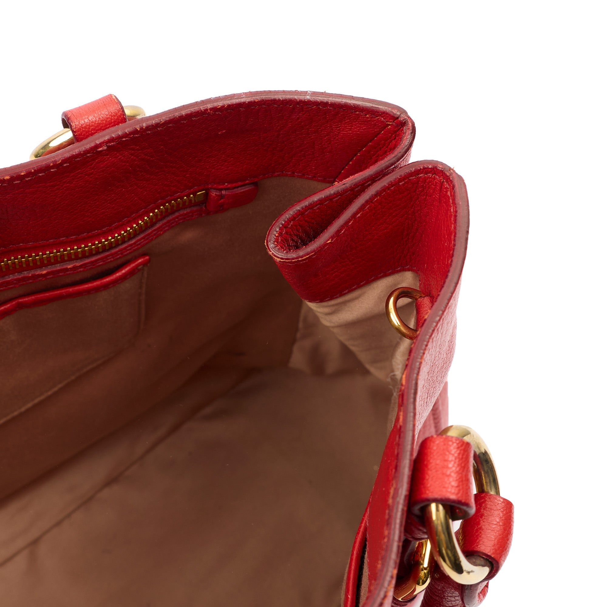 Miu Miu Shoulder Bag Tote in Red, Leather