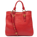 Miu Miu Shoulder Bag Tote in Red, Leather