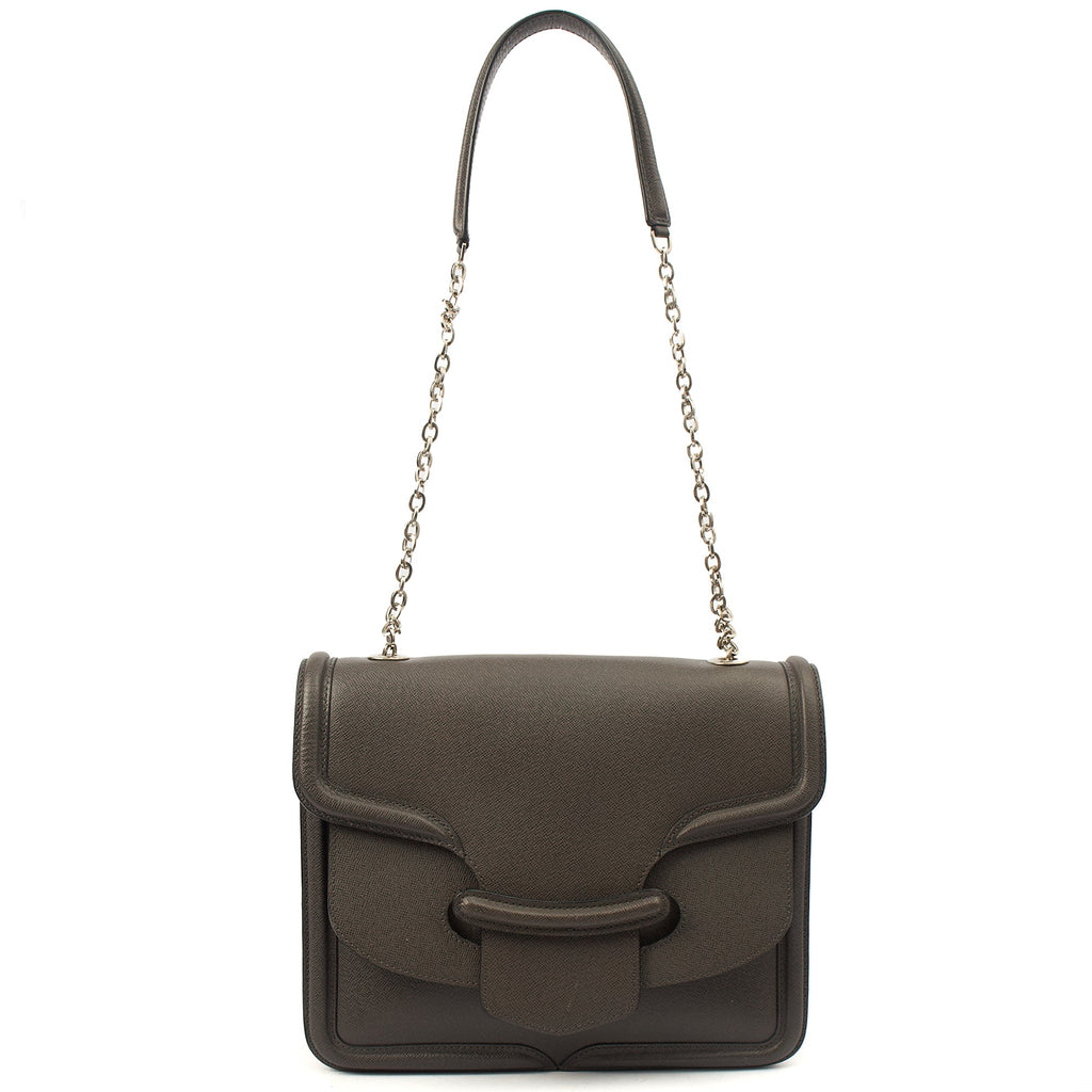 Alexander McQueen Shoulder Bag Heroine 21 in Grey, Leather