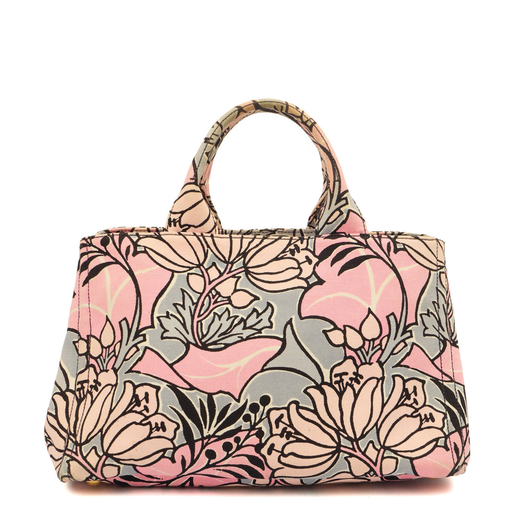 Prada Tote Logo Tote Bag in Pink, Canvas