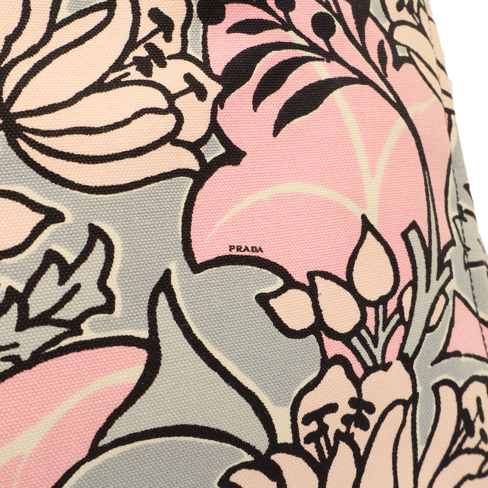 Prada Tote Logo Tote Bag in Pink, Canvas
