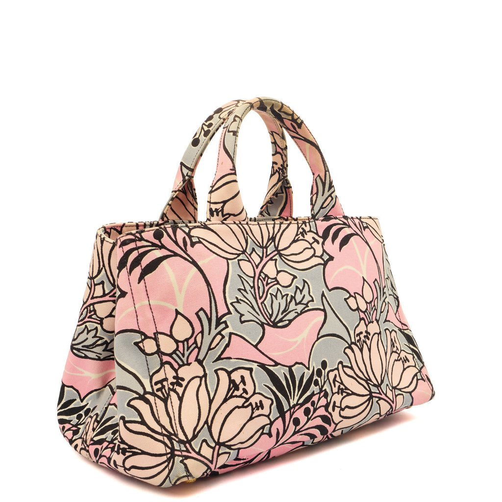 Prada Tote Logo Tote Bag in Pink, Canvas