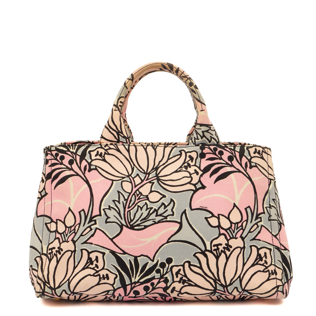 Prada Tote Logo Tote Bag in Pink, Canvas