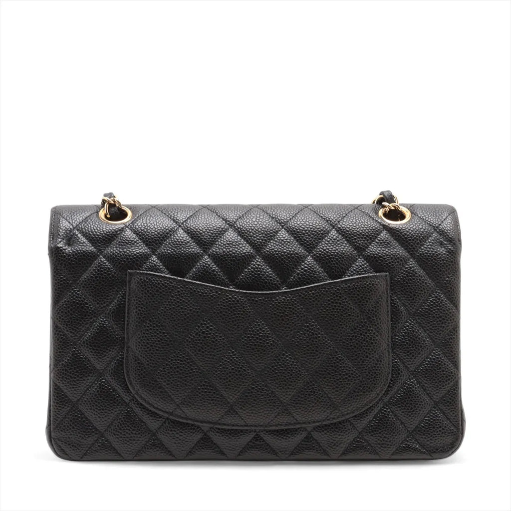 Chanel Medium/Large Caviar Double Classic Flap Black GHW