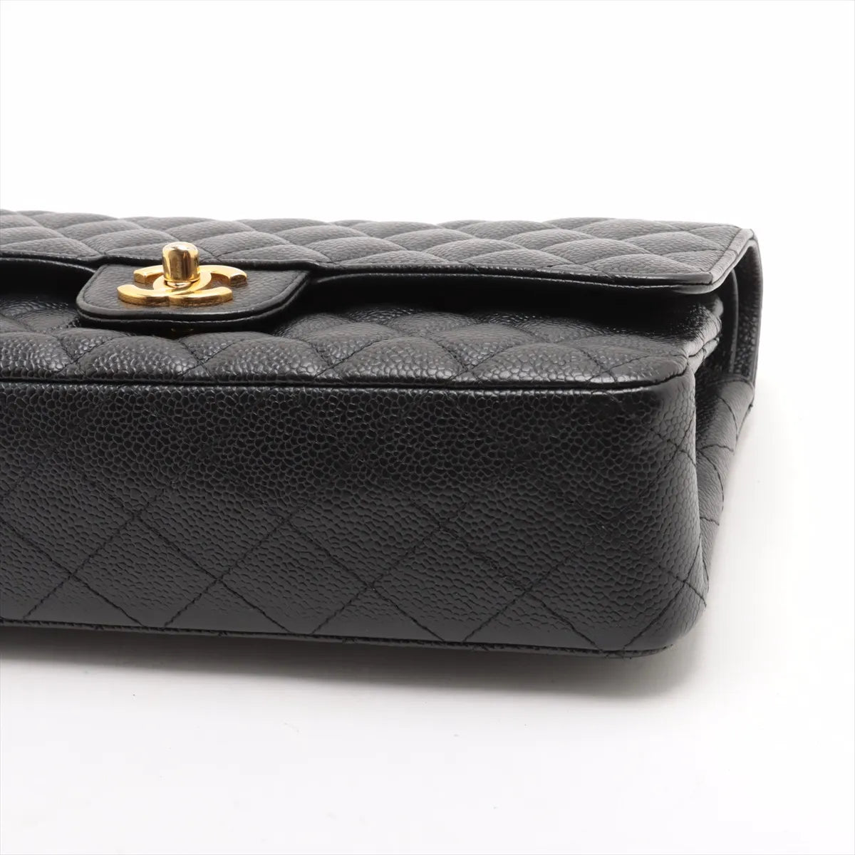 Chanel Medium/Large Caviar Double Classic Flap Black GHW