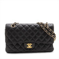 Chanel Medium/Large Caviar Double Classic Flap Black GHW