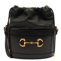 Gucci Bucket Bag Horsebit 1955 Shoulder Bag in Black, Leather