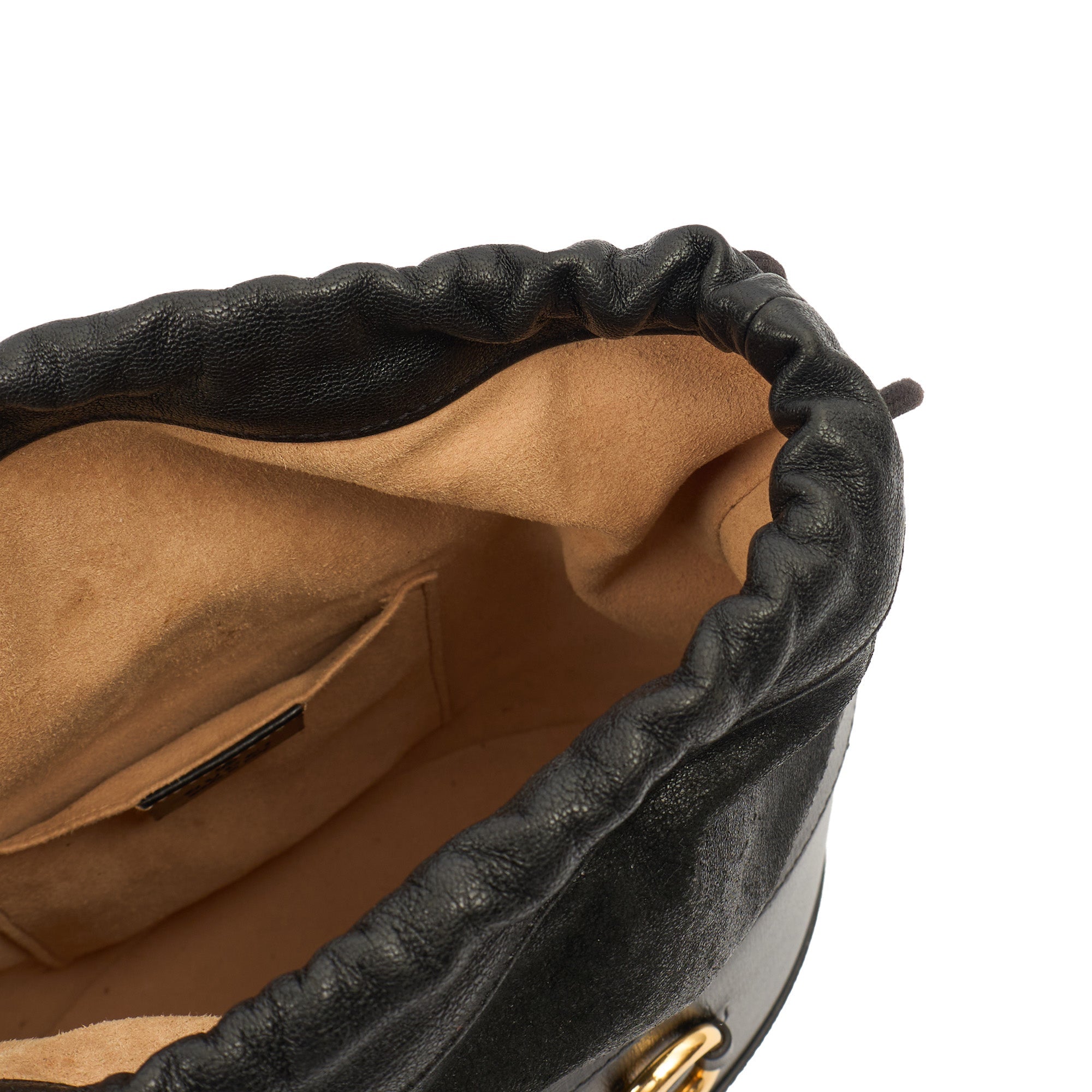 Gucci Bucket Bag Horsebit 1955 Shoulder Bag in Black, Leather