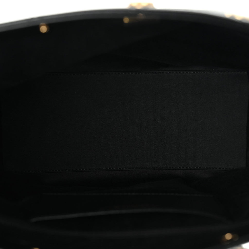 Shiny Calfskin Quilted Hobo Black