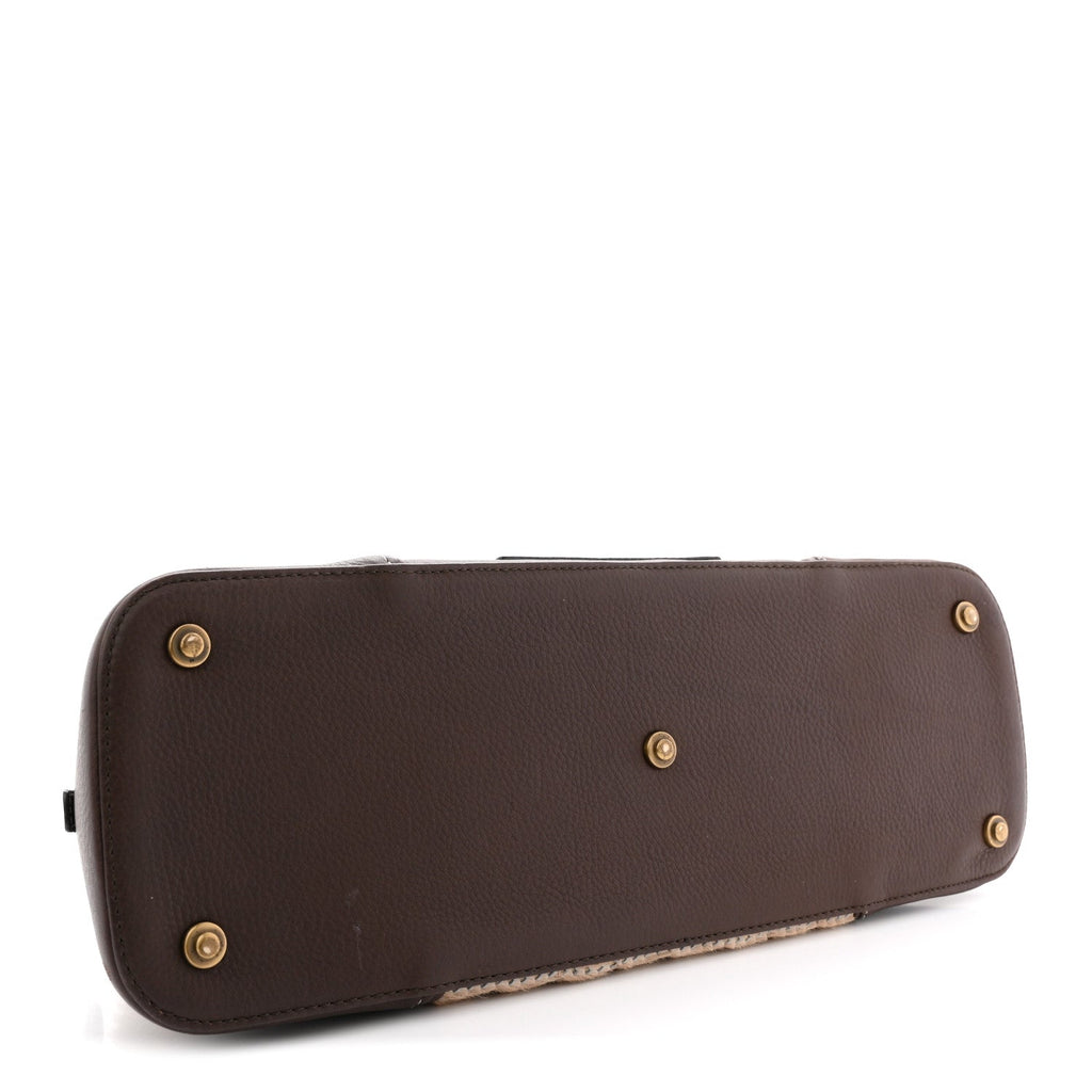 Pony Hair Calfskin Cadillac Tote Brown