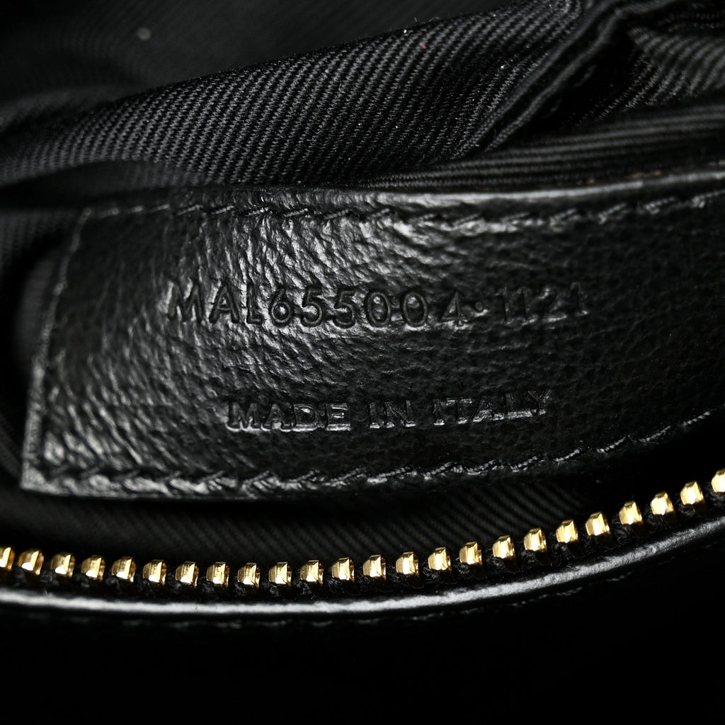 Lambskin Quilted Sade Puffer Envelope Clutch  Black