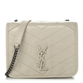 Crinkled Calfskin Matelasse Monogram Niki Chain Wallet Crema Soft