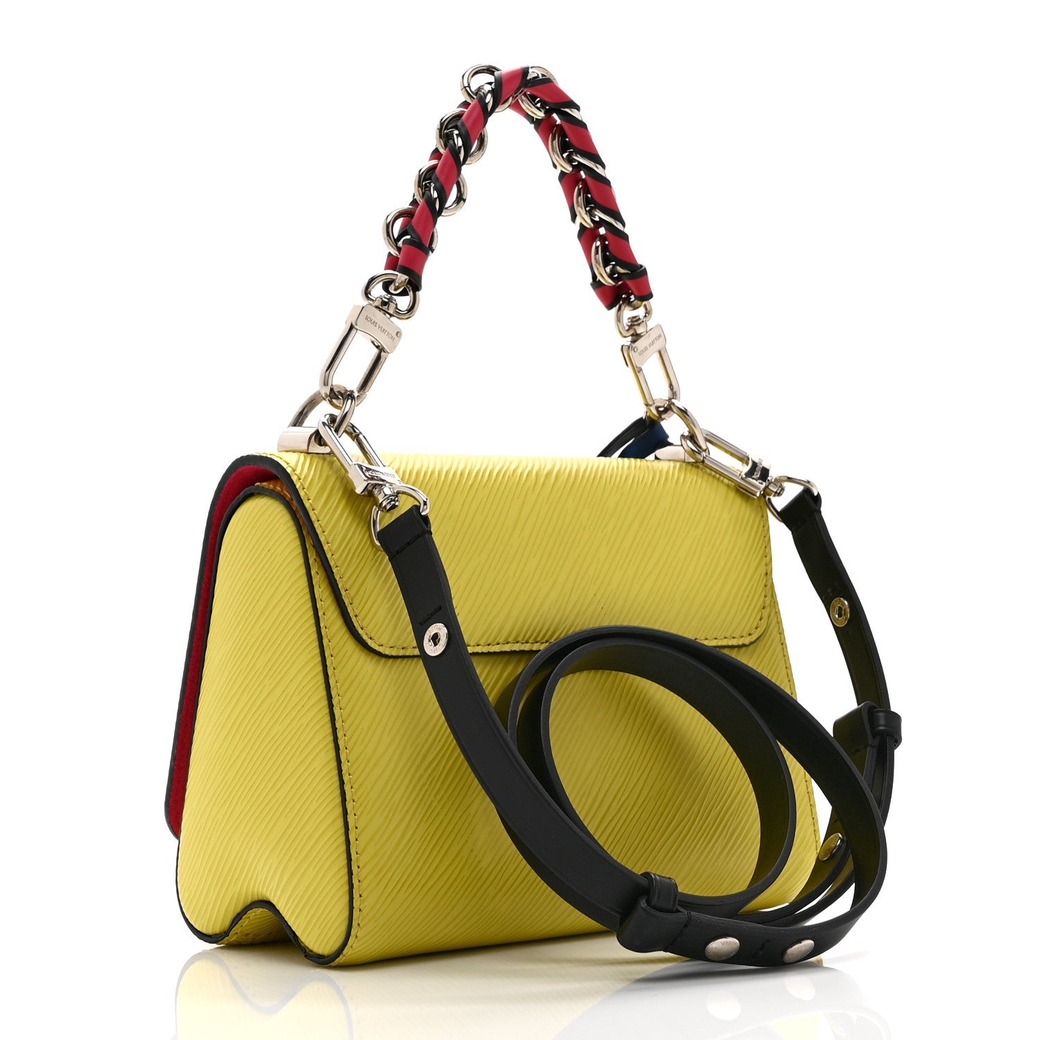 Epi Twist Braided Strap Shoulder Bag PM Vert Acide