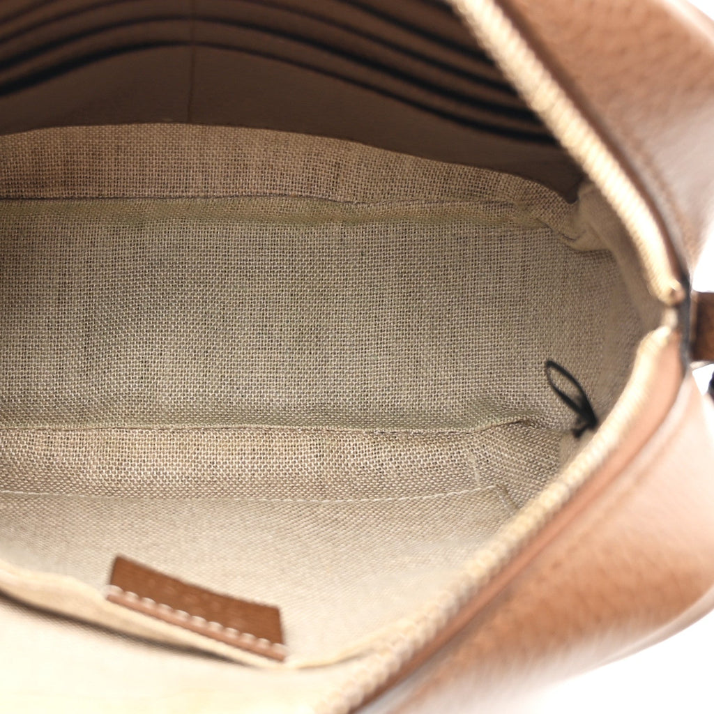 Monogram Mini Bree Messenger Bag Beige Tabacco