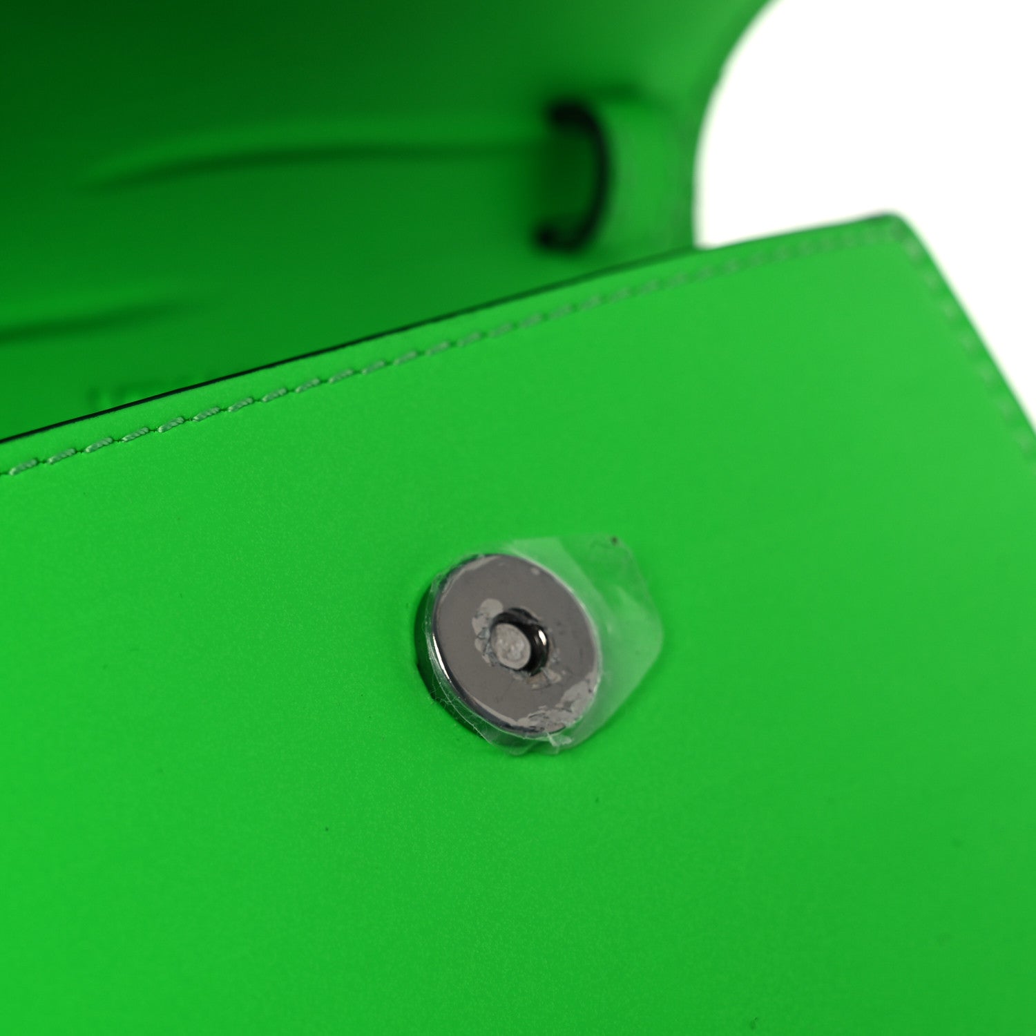 Calfskin Rubber Medusa Shoulder Bag Lime