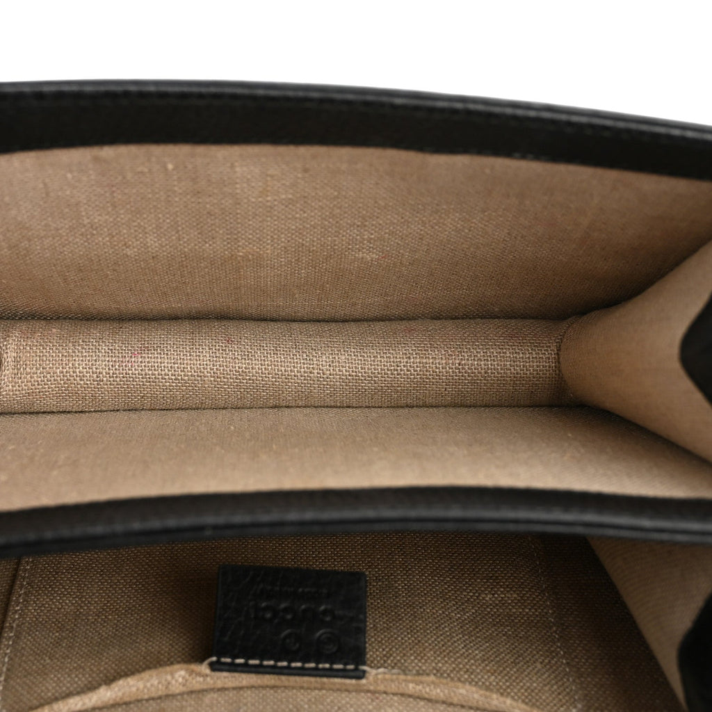 Dollar Calfskin Small Interlocking G Shoulder Bag Black