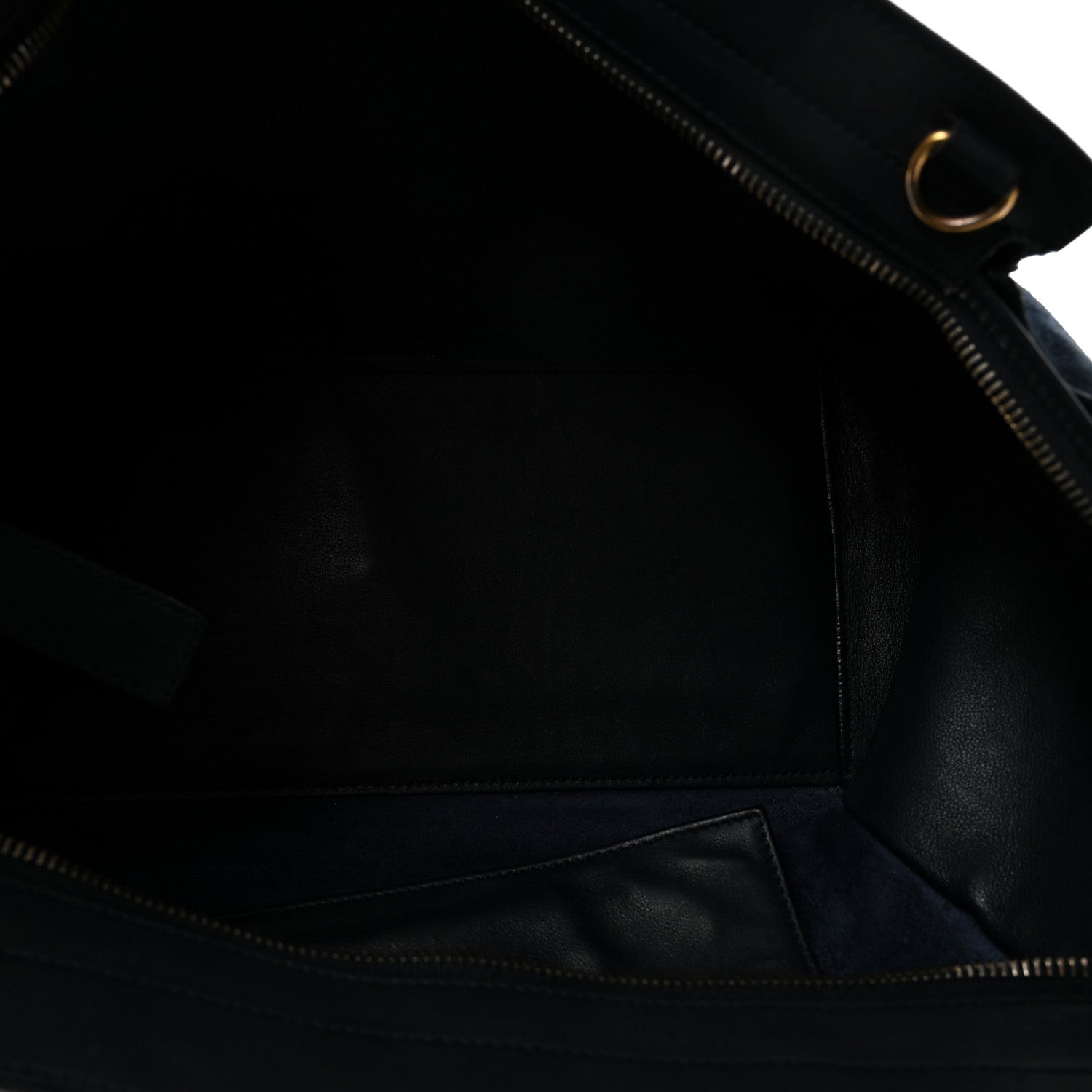 Calfskin Suede Small Monogram Downtown Cabas Navy Blue