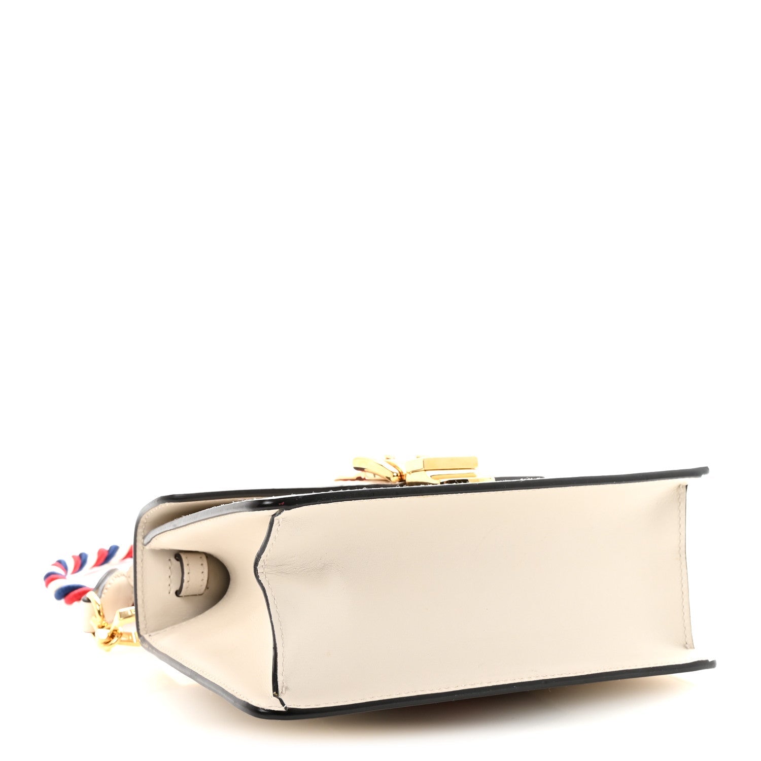 Calfskin Mini Sylvie Top Handle Bag White