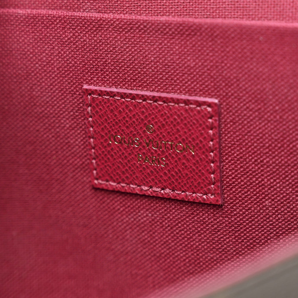 Monogram Pochette Felicie Chain Wallet Fuchsia
